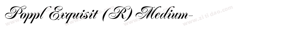 Poppl Exquisit (R) Medium字体转换